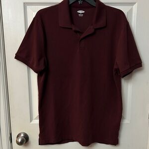 Old Navy Men's Dark Burgundy Polo Shirt